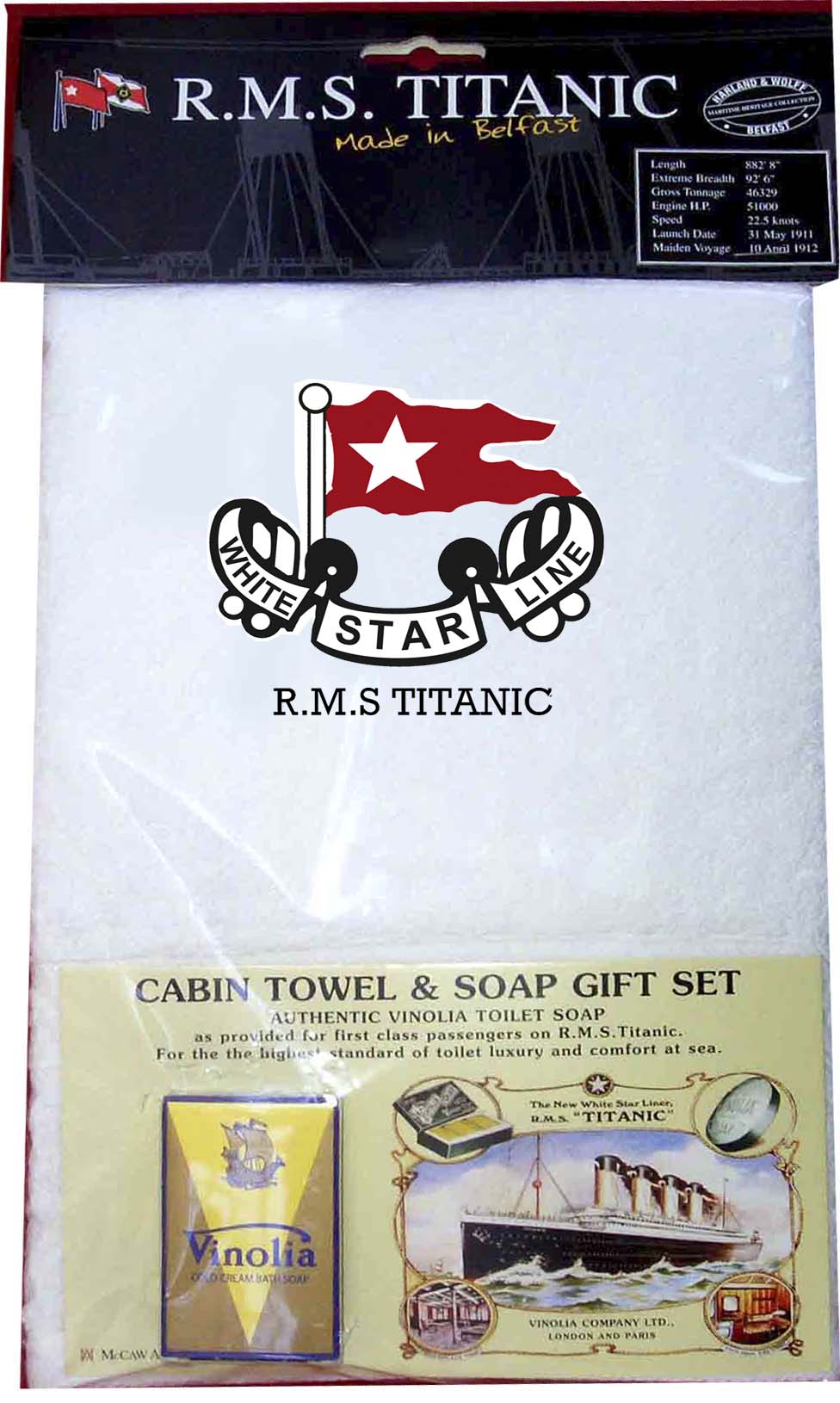 Titanic Cabin Towel and Authentic Soap